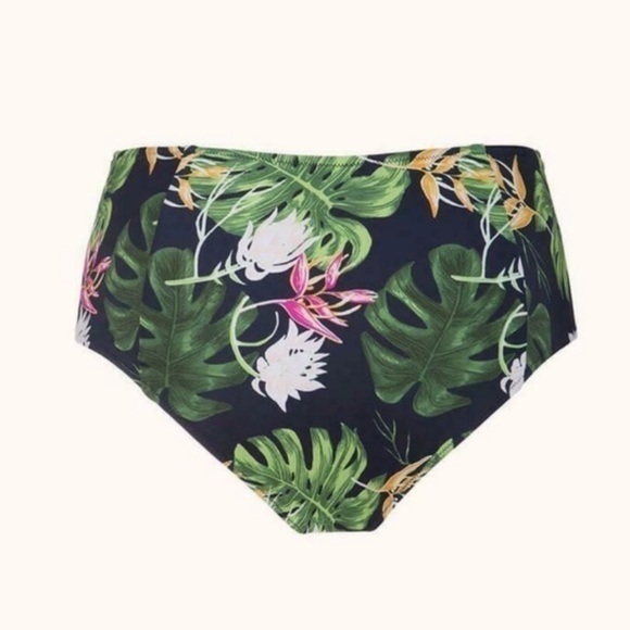 NWT LIVELY The Swim High Waist Tropical Bikini Bottoms Large - Picture 5 of 7